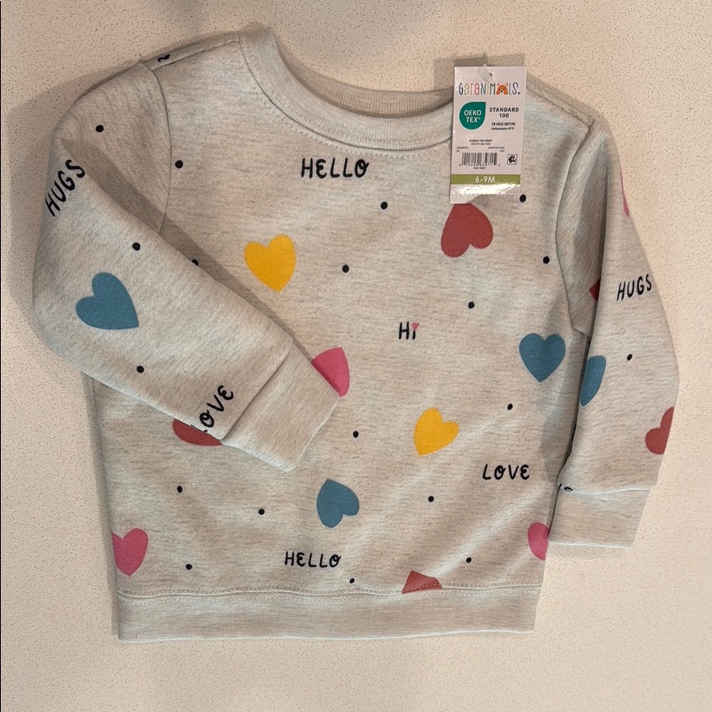 Garanimals Kids Sweatshirt with Colorful Hearts